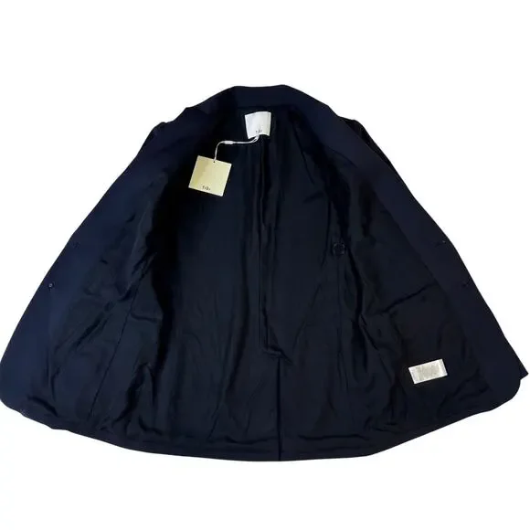 Tibi Tropical Wool Marlon Blazer Navy Cutout Sleeve Tailored Women's 6 NWT - Picture 5 of 16